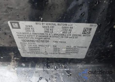 2014 Chevrolet Silverado 1500 1Lt z USA, uszkodzony, nr VIN 1GCVKREC1EZ150130